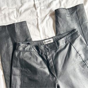Vintage Bagatelle High Rise Black Leather Pants